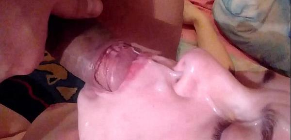  Barely legal makes me cum twice on her mouth after nice fuck.